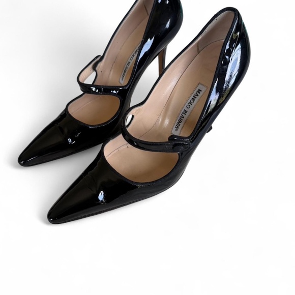 Manolo Blahnik Black Patent Leather Mary Jane Heels Size US 9 - Picture 3 of 10